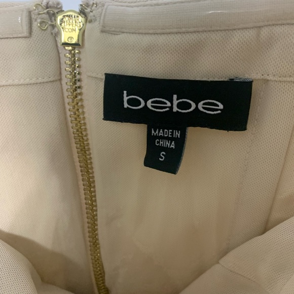 Glamorous strapless gold stud BEBE dress - Picture 4 of 4